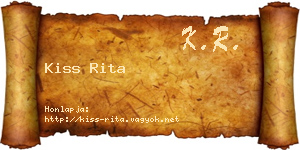 Kiss Rita névjegykártya