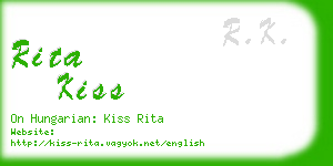 rita kiss business card